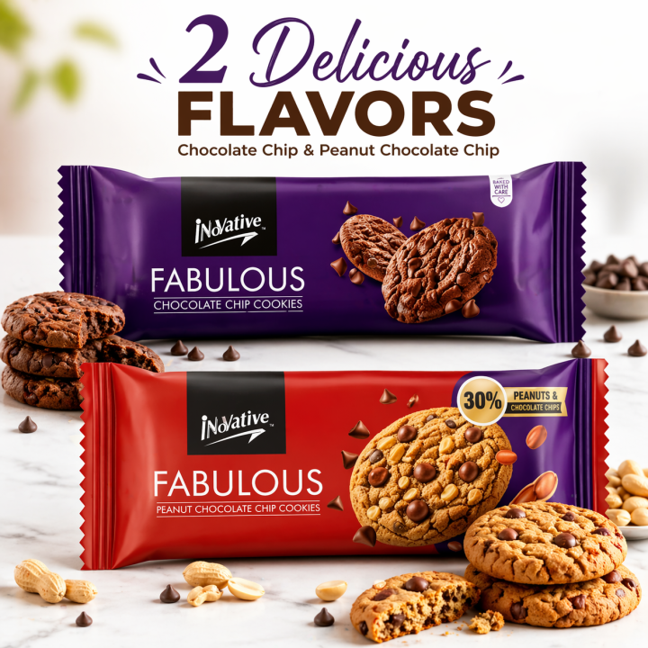 Invovative Cookies Innovative Fabulous Cookies Box | Chocolate Chip & Peanut Chocolate ...