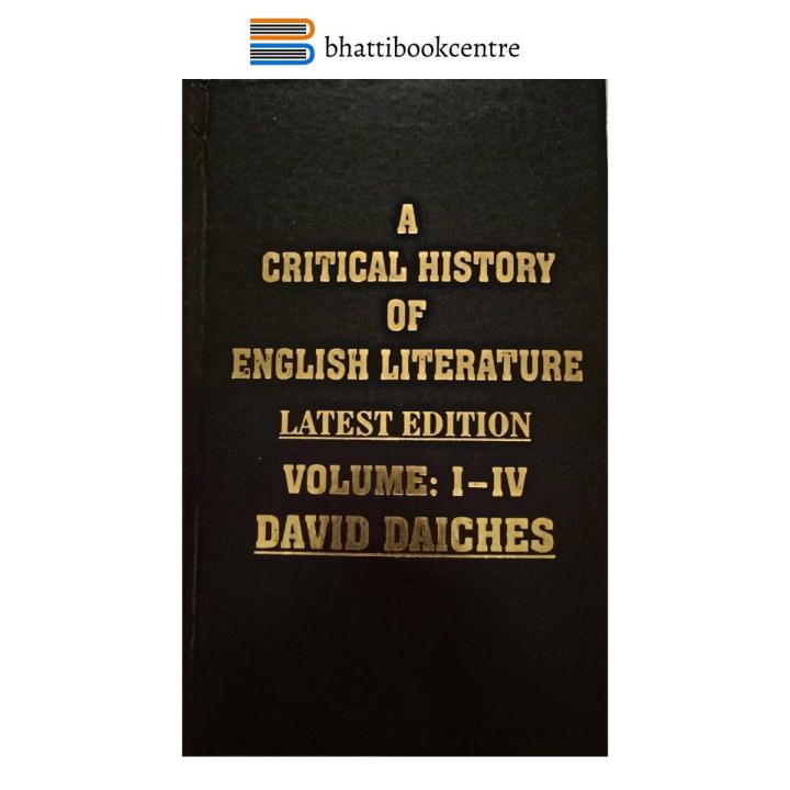 A Critical History Of English Literature by David Daiches Volume 1-4