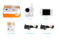 KERUI 3.5 Inch Wireless Video Color Baby Monitor Music Baby Security Camera 2 Way Audio Talk Night Vision Temperature Babysitter (N). 