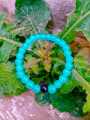 8MM SKY BLUE CRYSTAL BEADS COUPLE BRACLET-UNIQUE HAND MADE-BEADES BRACLET FOR MEN- BEADS BRACLETS FOR WOMEN-sky-blue beads-black beads-beads for jewelry-crystal beads-charming pearl beads bracelet-natural stone bracelet-natural gemstone bracelets-. 