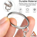 30 Key Rings with Chain and Open Jump Rings for Crafts - Bulk Metal Key Chain Ring Base for DIY Keychain Making. 
