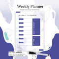 Weekly Planner A4 Size Laminated With Board Marker And Duster Weekly Task. 