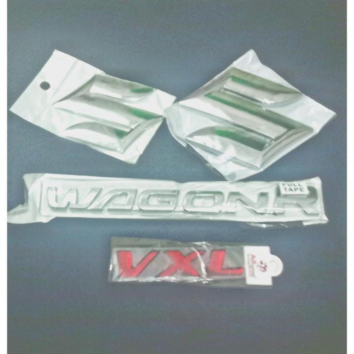 Suzuki WagonR Full Tape Emblems Front Logo S with Rear S And VXL