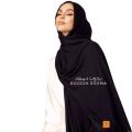 Arabic Saudi Scarf Stoles Dupattas Wool Chiffon Dupattas Stoles With Leather Patch High-quality fabric, Lightweight feel and effortless drape Hijabs/Scarves/Stoler for Girls/Women |Bidoonessma -Black Chiffon Dupatta For Girls/Ladies Stitched 1 pcs only. 