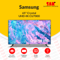 SAMSUNG LED TV - 65 inch- Model UA-65CU7000 Crystal UHD 4K Smart TV With 2 Years Official Warranty (100% Original). 
