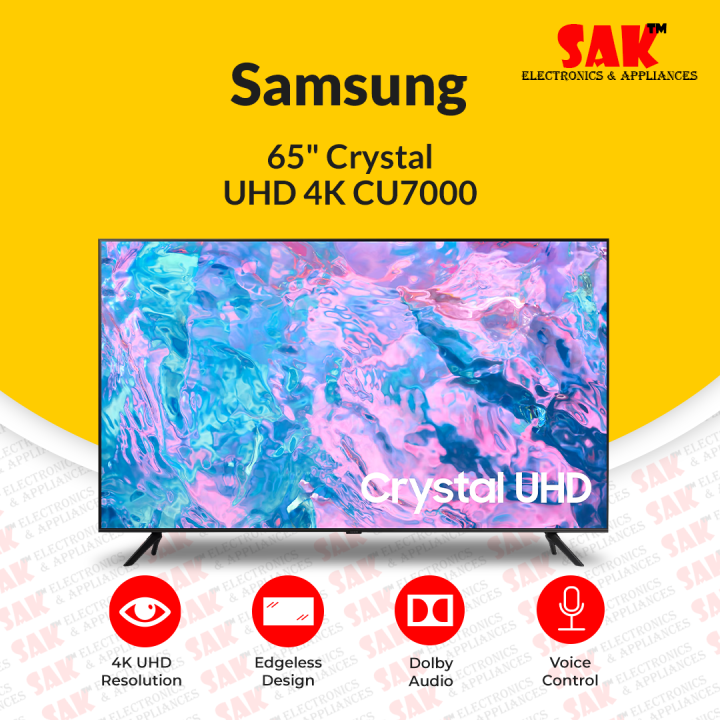SAMSUNG LED TV - 65 inch- Model UA-65CU7000 Crystal UHD 4K Smart TV With 2 Years Official Warranty (100% Original)