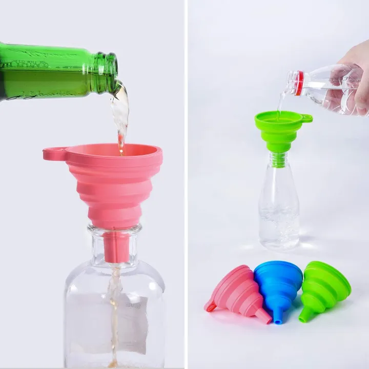 SP Dealz Kitchen Silicone Collapsible Funnel Set of 1,2,5,10 Large ...