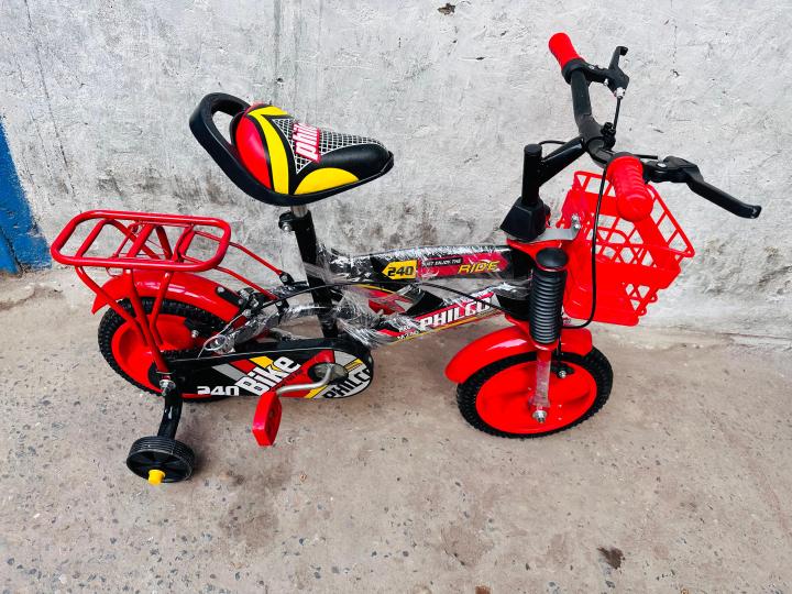12"%20Inch%20Kids%20Cycle%20With%20Brakes%20Supporting%20Wheels%20&%20Front%20Basket%20%20For%20Unisex%20MultiColors%20-%20Image%209