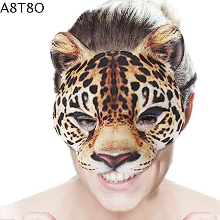 A8T8O Creative Funny For Dance Animal Tiger Pattern Costumes Halloween Decoration Cosplay Props Leopard Masquerade