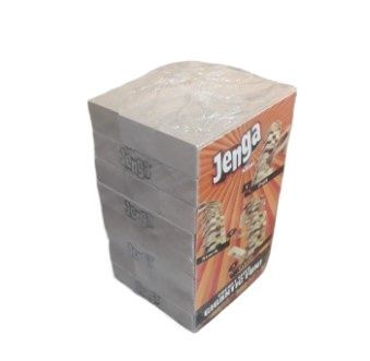 Hasbro Gaming Jenga Tower Wooden Blocks Game -  Classic Jenga with Numbers Wood Toy For Kids and Family - Jenga Kids & Adults Wooden Block Game