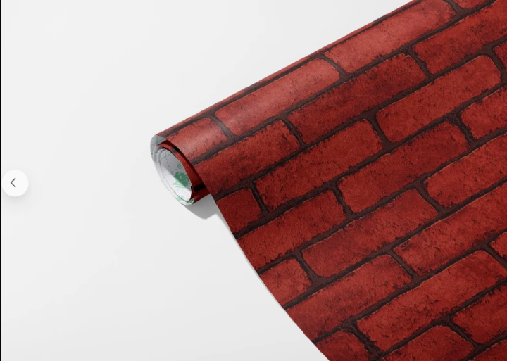Brick Wallpaper sheet sticker vinyl for Room walls, Furniture, kitchen.Self Adhesive. 16 inches by 48 inches (apx)