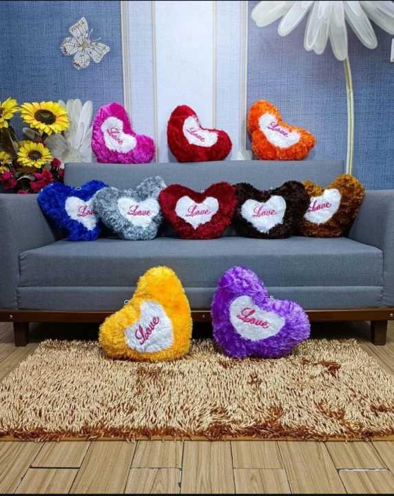 Heart Furr Cushion Cover Without Filling - HZ EMPORIUM