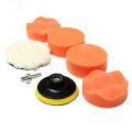 7Pcs 3" inches Gross Polishing Buffing Pad Kit Drill Adapter Car Polisher Buffer. 
