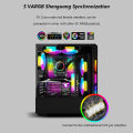 Coolmoon 5V 3Pin ARGB VGA Bracket Vertical GPU Support 12pcs LED RGB Graphics PC Stand GPU Holder - Black. 
