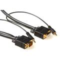 VGA Male Female Cable with Audio (SVGA Monitor Cable with 3.5mm Stereo Audio) 6 Feet. 