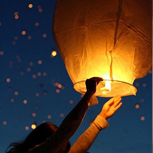 MMTS Sky Lantern Chinese Paper Sky Flying Wishing Lantern Lamp Candle ...