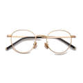 Naked gold rimmed frame for myopia Instagram popular small face glasses frame Korean version trendy girl with smart and stylish design. 