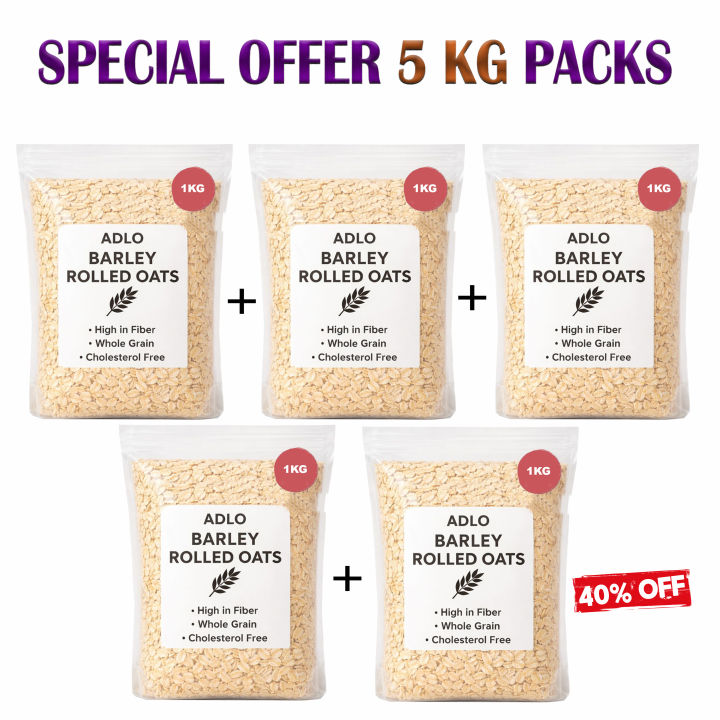 Barley Rolled Oats 5 kg ADLO | Daraz.pk