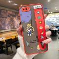 dienya for OPPO A5 2018 Case With Wristband Thin Frosted Transparent Hard Full Cover Camera Silicone Softcase Fashion Cute Sailor Moon Pattern Casing Shockproof Protection Cases. 