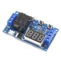 DC 6-30V Timer Relay Programmable Relay Module Cycle Timer with LCD Display / 5V Micro USB, Smart Home Controller ON/Off Trigger Time Cycle Timer Circuit Switch 0.1s~999min Adjustable For EGG / EGGS INCUBATOR. 