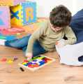 Intelligence Puzzle - Puzzles For Kids - Jigsaw Puzzle - Wooden Intelligence Puzzle - Toy - Puzzle - Wooden Puzzle - Brain Teasers - 3d Puzzle - Best Puzzle Game For Brain - Building Block Teasers Educational Puzzle for Kids. 