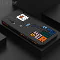 Hontinga for Redmi 9T Case Side Design Phone Cover Creative Cube Games Case Square Edge Pattern Liquid Silicone Trend Cover. 