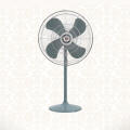 Royal Fans Standing/Pedestal Fan - Standard Model 24 inch - Copper Winding - Grey. 