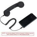 Vintage Retro Telephone Handset Cell Phone Receiver MIC Microphone for Cellphone Smartphone, 3.5 mm Socket (Black). 