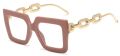 Oversized Square Reading Glasses Women 2022 Trending Metal Chain White Black Glasses Frame Fashion Anti Blue Light Glasses +1.25. 