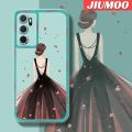 JIUMOO Case For OPPO A16 Case Fashion Beauty Princess Girl Thin Shockproof Square Edge Silicone Casing Full Lens Cover Camera Protect Cases Softcase. 