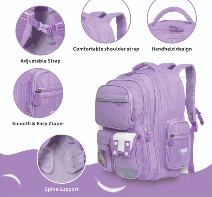 Durable%20Multi-Pocket%20Girls%20Kids%20Kindergarten,%20Nursery%20and%20Primary%20School%20Bag%20Chinese%20Imported%20Girls%20School%20Backpack%2017%20inches%20-%20Image%208