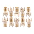 10x SMA Female Jack Solder Mount Straight RF Connector Gold. 