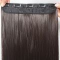 Rust Brown 30 Inch Long Extension 5 Clips Extension. 