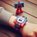 Kids Watches LED Digital Children Cartoon Sports Watches Robot Boys Detachable Transformers 3D Toy Design 1095. 