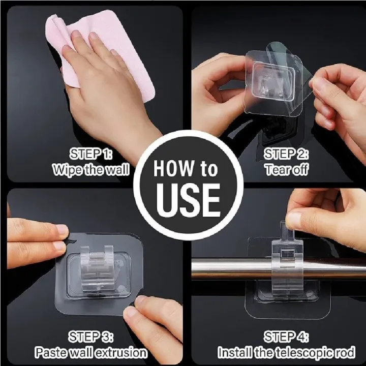 Pack%20of%202%20Transparent%20PVC%20Adhesive%20Curtain%20Rod%20Hook%20/%206%20Hooks%20Transparent%20Self%20Adhesive%20Door%20Wall%20Hangers%20Hooks%20for%20Kitchen%20Bathroom%20-%20Image%204