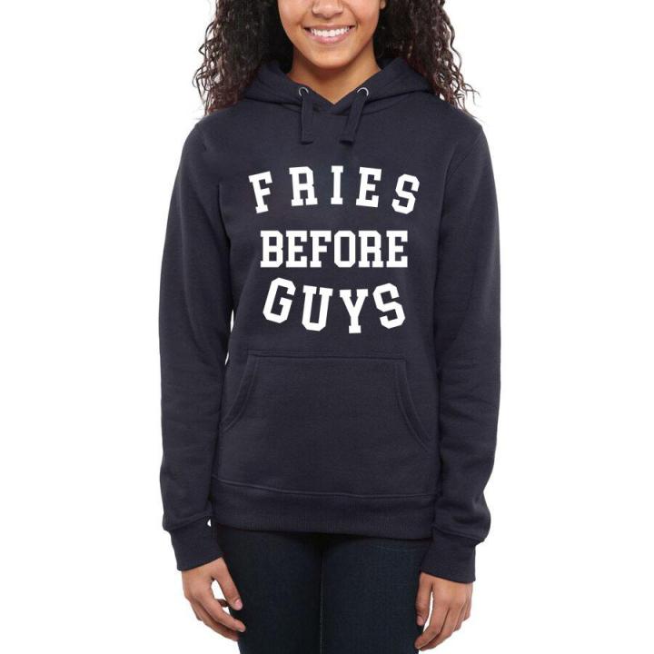 Navy Blue Fries Bee Guys Fleece Pullover Kangroo Winter Hoodie