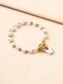 Korean Jewellery Beautiful White Butterfly Pearl Bracelet Jewellery For Girls Latest New Trendy Design Bracelet For Girl. 