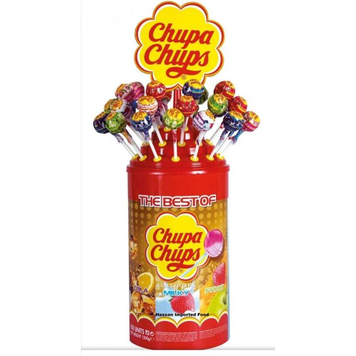 Chupa Chups Jar 100 Imp Lolipops 1200G