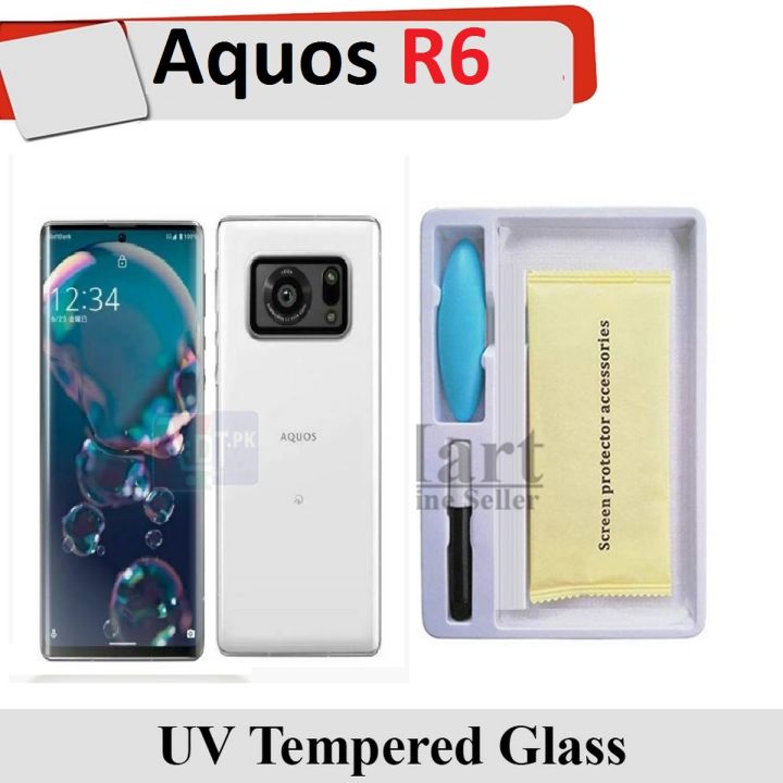 Aquos Sharp R6 UV Tempered Glass Screen Protector Full Curved Protector For Aqua R6