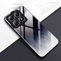 PlusCase for Xiaomi 14T / 14T Pro Case Glass Nebula Pattern Hard Shockproof Phone Back Cover. 