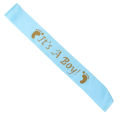 Big Sister To Be Writing Baby Shower Party Sash Blue. 