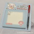 New cartoon Sanrio sticky note set, cute with pen, sticky note paper, small notebook, note-taking stick-in, student message sticker. 