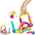 Multicolor 25pc Magnetic Building Blocks Set Early Learning Magnetic Sticks Balls Assembling Game Educational Toy. 