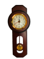 Elegant Quartz Pendulum Wall Clock - High Quality Wooden Clock with Brown & Golden Finish, Silent and Smooth Mechanism, Easy to Read, Fancy and Attractive Design for Home Interior and Decor. 
