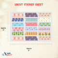 Cute Kawaii Washi Tape Mini Sticker Journaling Sticker Uncut Sticker Sheet. 