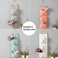 3 Pockets Cute Wall Mounted Storage Bag Closet Organizer Clothes Hanging Storage Bag Children Room Pouch Home Decor. 