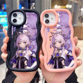 UCUC for Samsung J7 Prime Back Cover Purple Hair Girl Creative Candy Color Wave Silicon Phone Protective Case. 