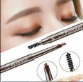 Eyebrows Drawing 2 in 1 Waterproof Eyebrow Pencil - Eyebrow Pencil + Brush - DARK BROWN SHADE - Wahab Products. 