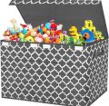 Multi-Use Kids Storage Box with Lid – Large Foldable Container for Toys, Clothes & Books. 