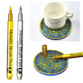 Metallic Pen Gold Silver Epoxy Resin Mold Drawing Pen Acrylic Paint DIY Silicone Mold Highlight Permanent ColorDrawing Marker. 